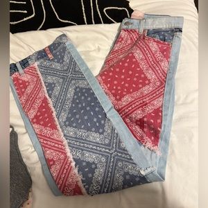 Revive Denim Red Bandana Jeans